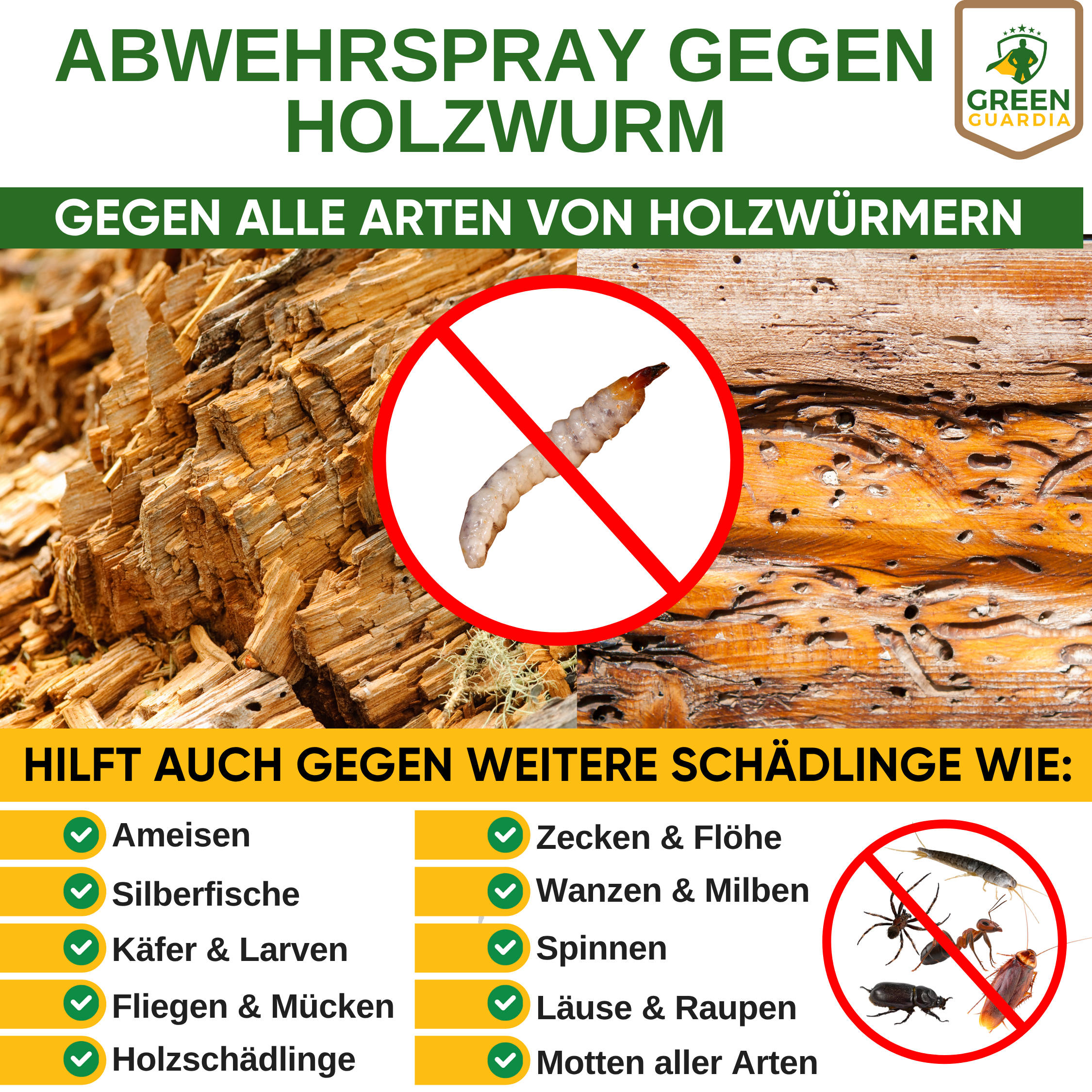 Trämaskavvisande spray med kraftfullt koncentrat