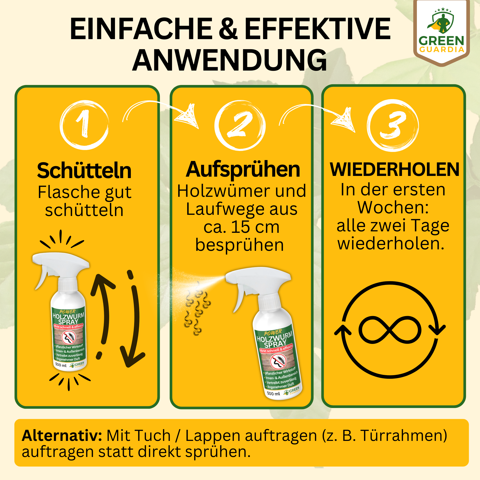 Trämaskavvisande spray med kraftfullt koncentrat