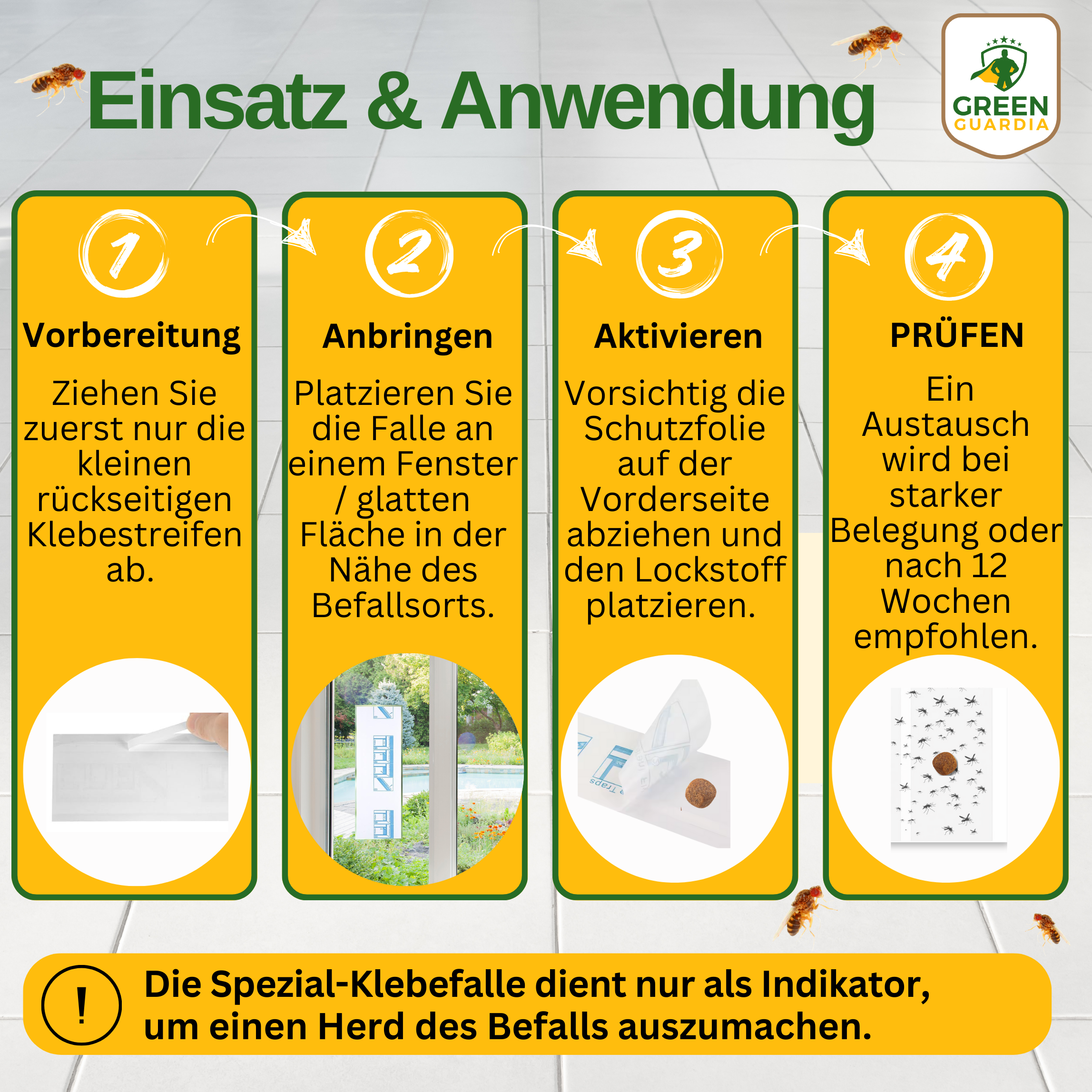Fruktflugefönsterfälla med speciellt lockmedel