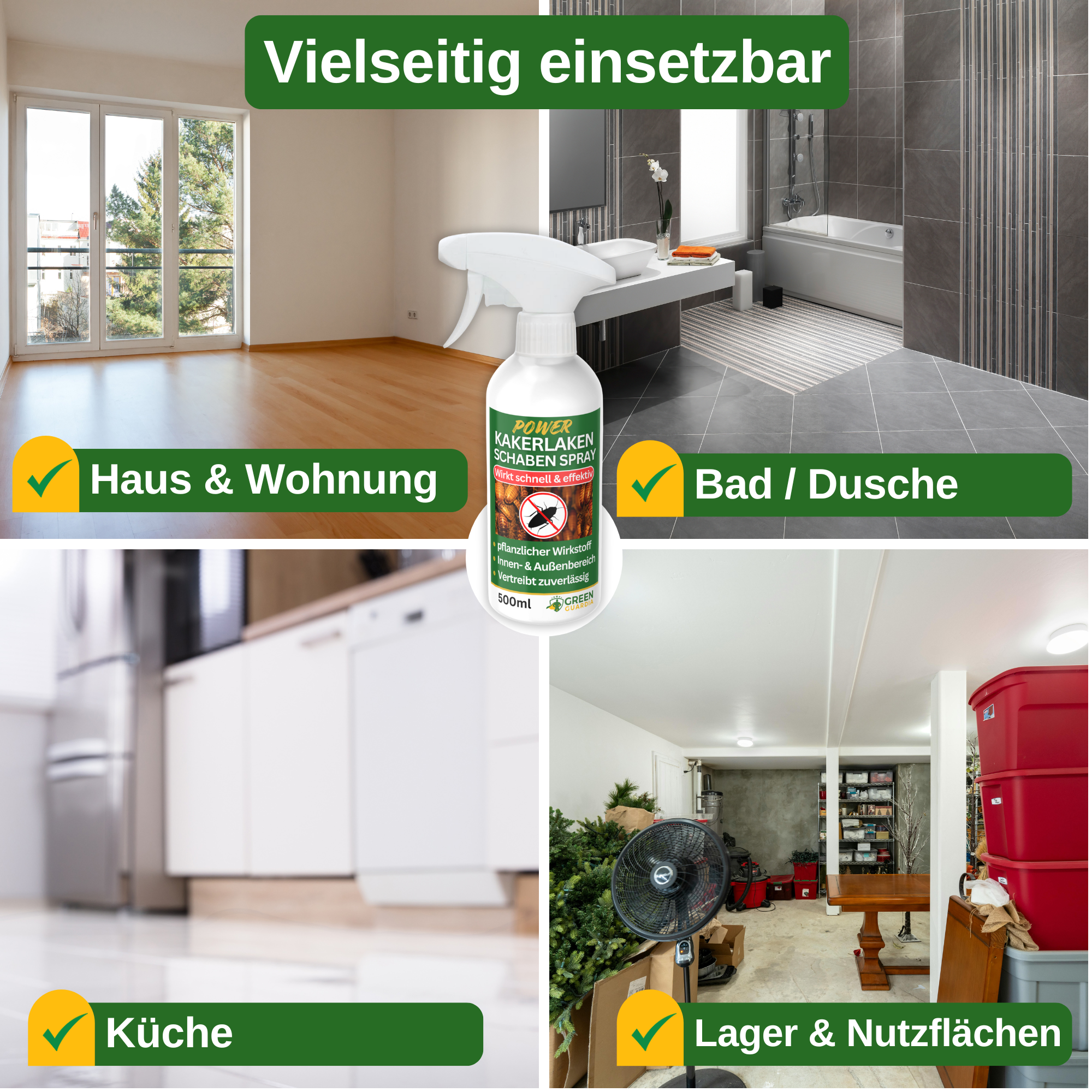 Kackerlacksavvisande spray med kraftfullt koncentrat