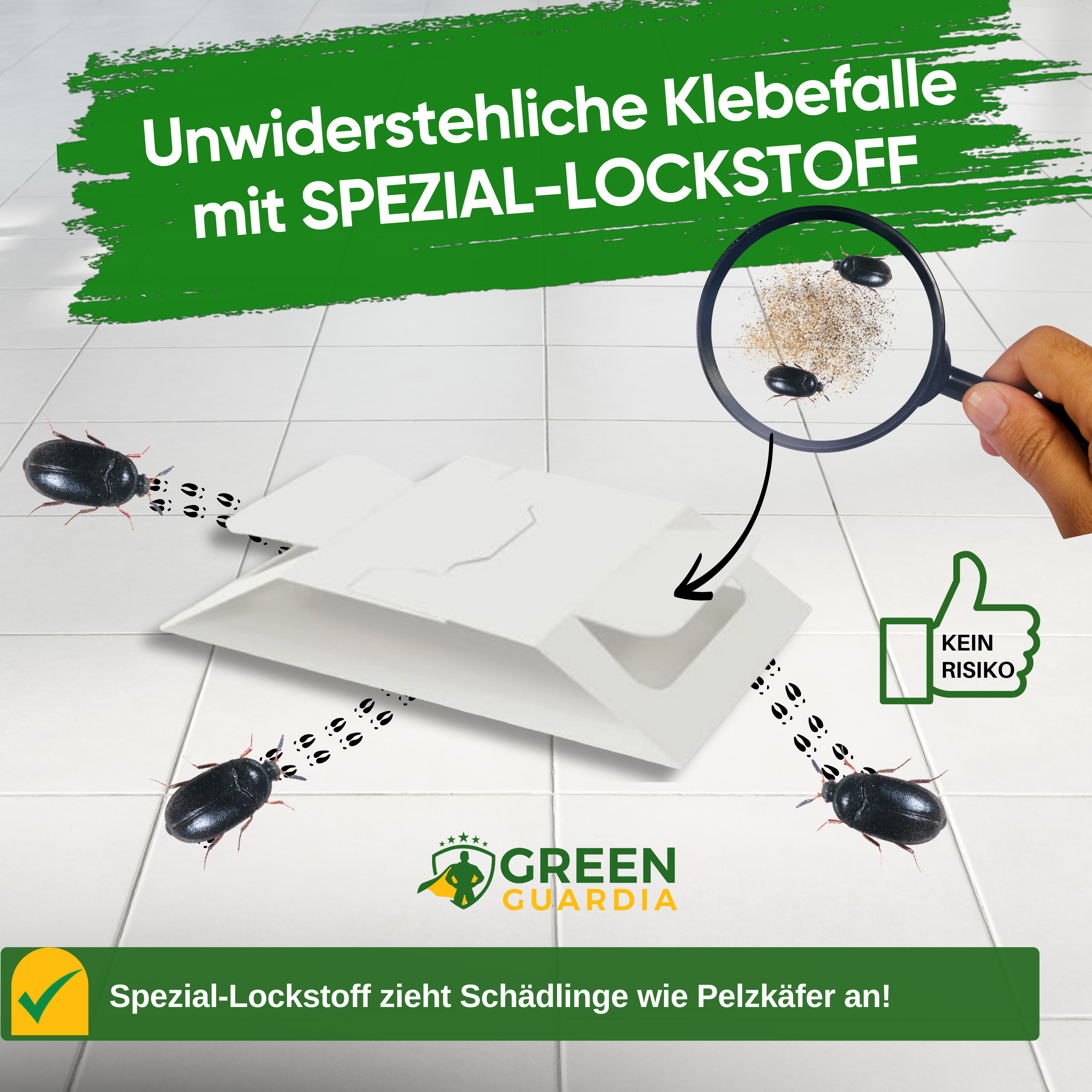 Pälsbaggefälla med speciellt lockmedel