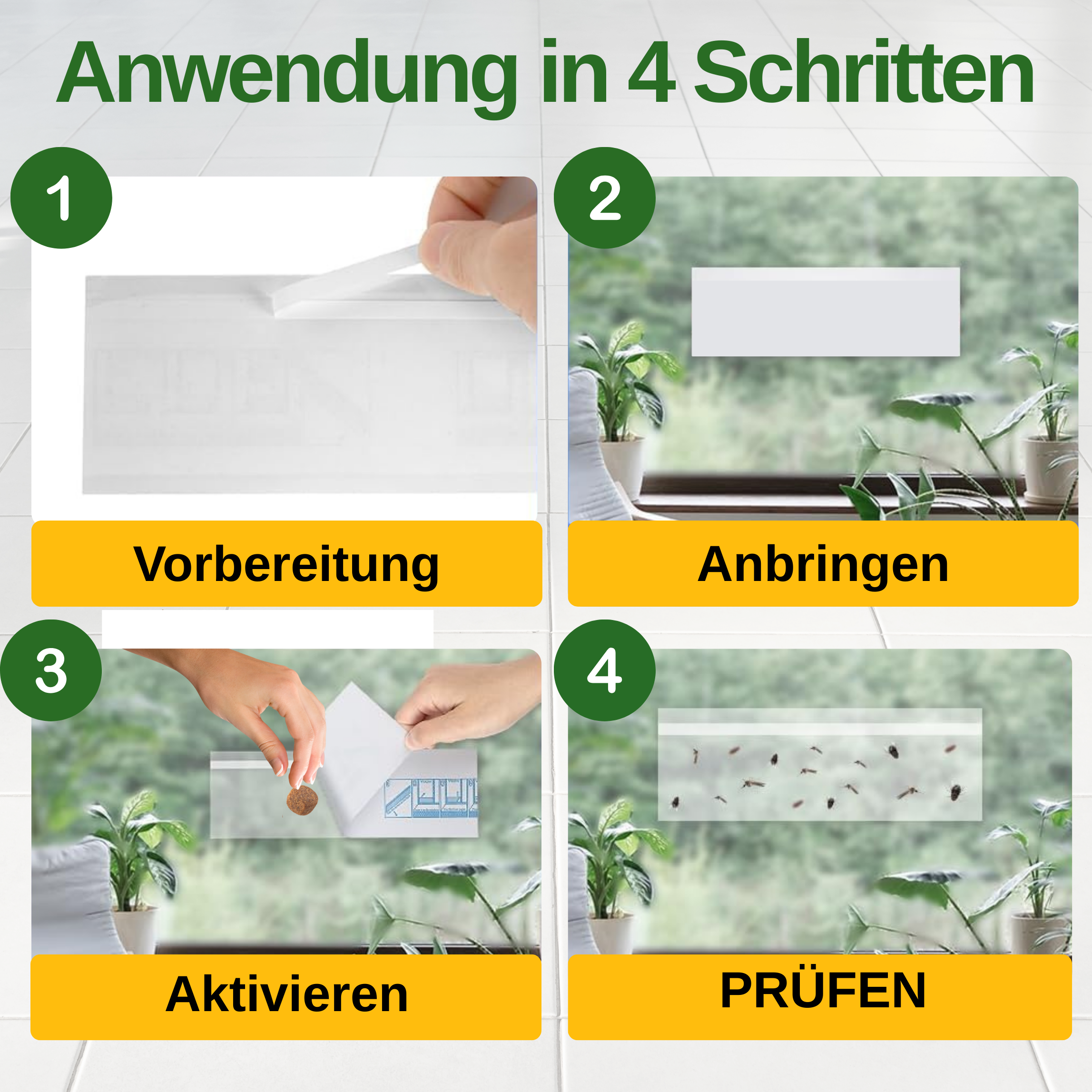 Fruktflugefönsterfälla med speciellt lockmedel