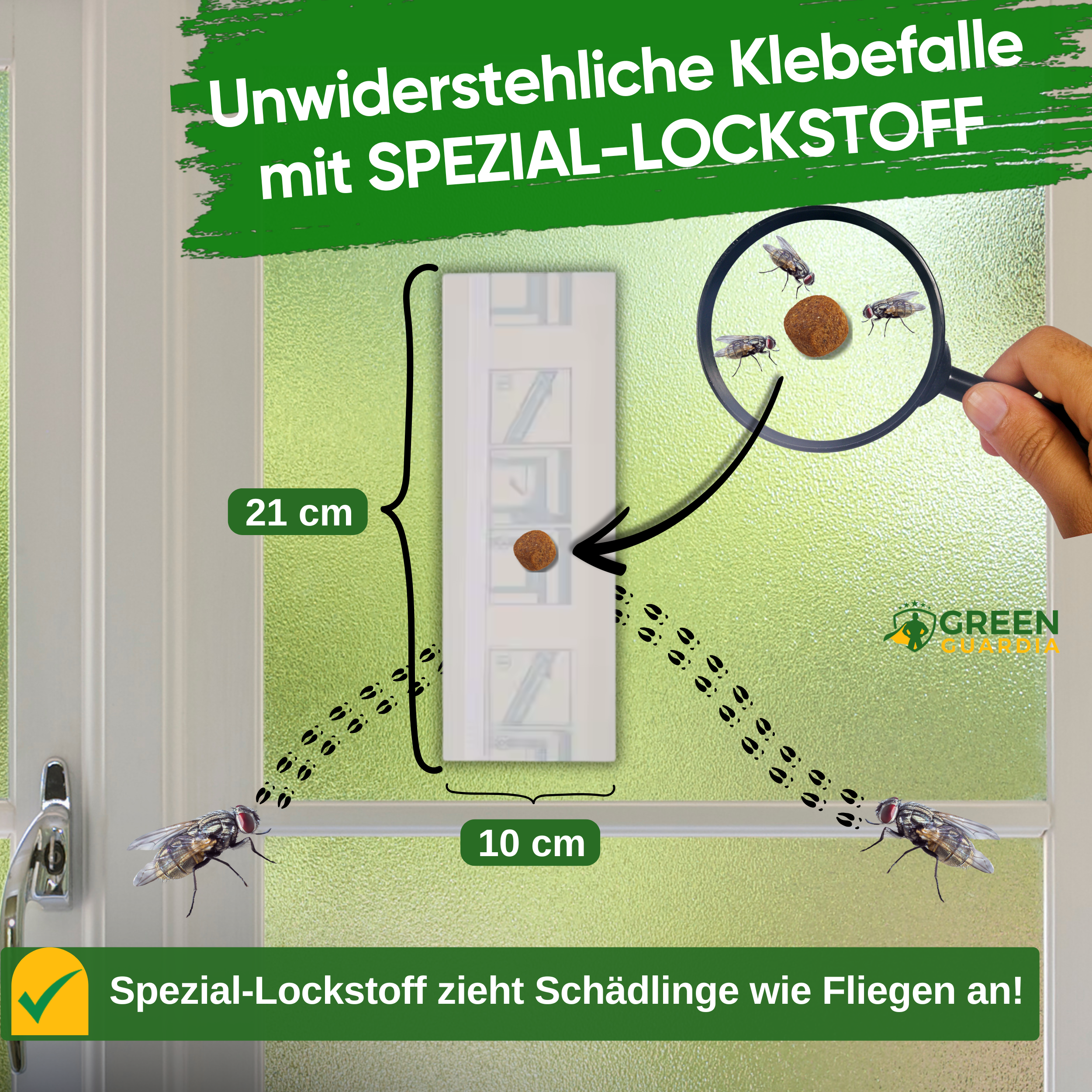 Flugfönsterfälla med speciellt lockmedel