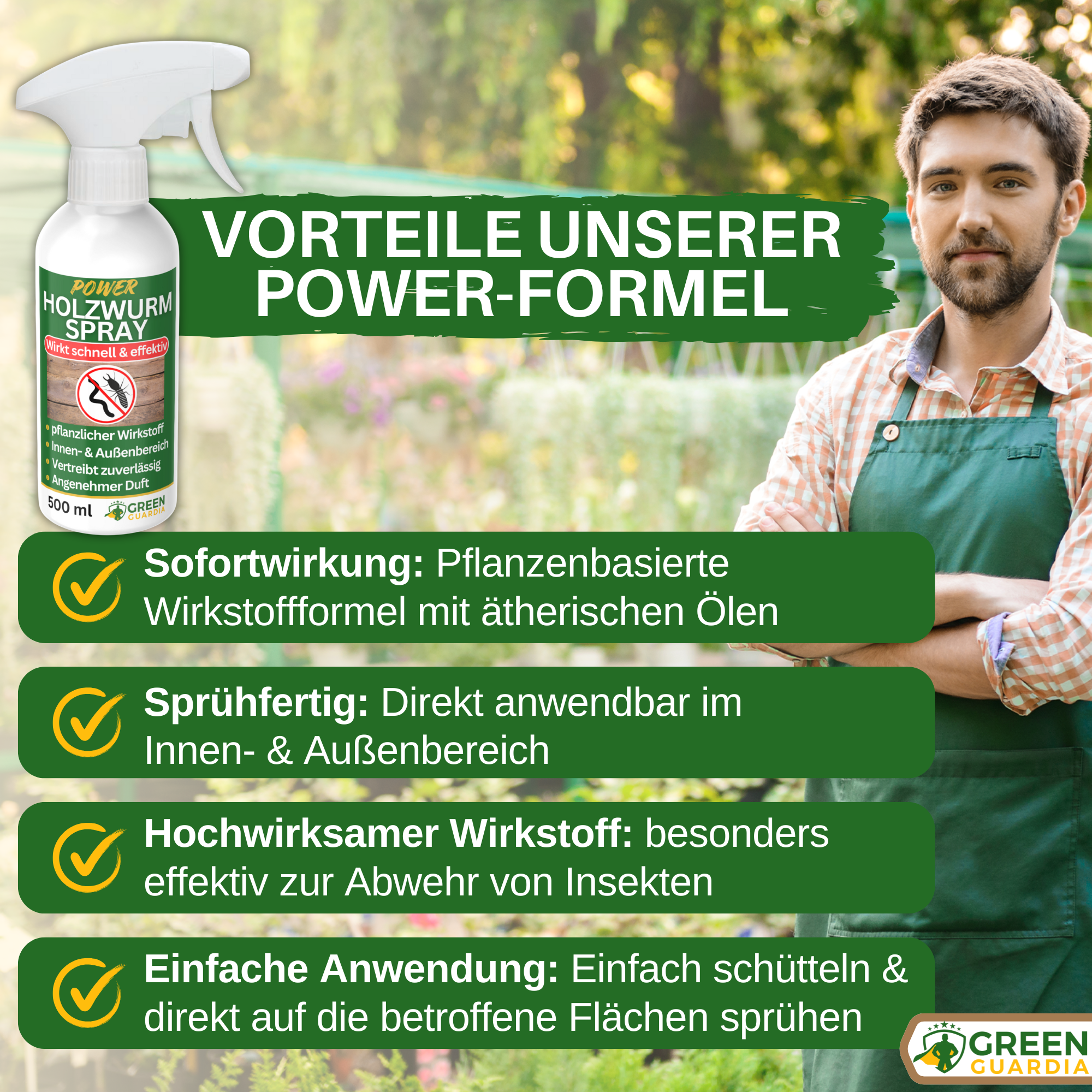 Trämaskavvisande spray med kraftfullt koncentrat