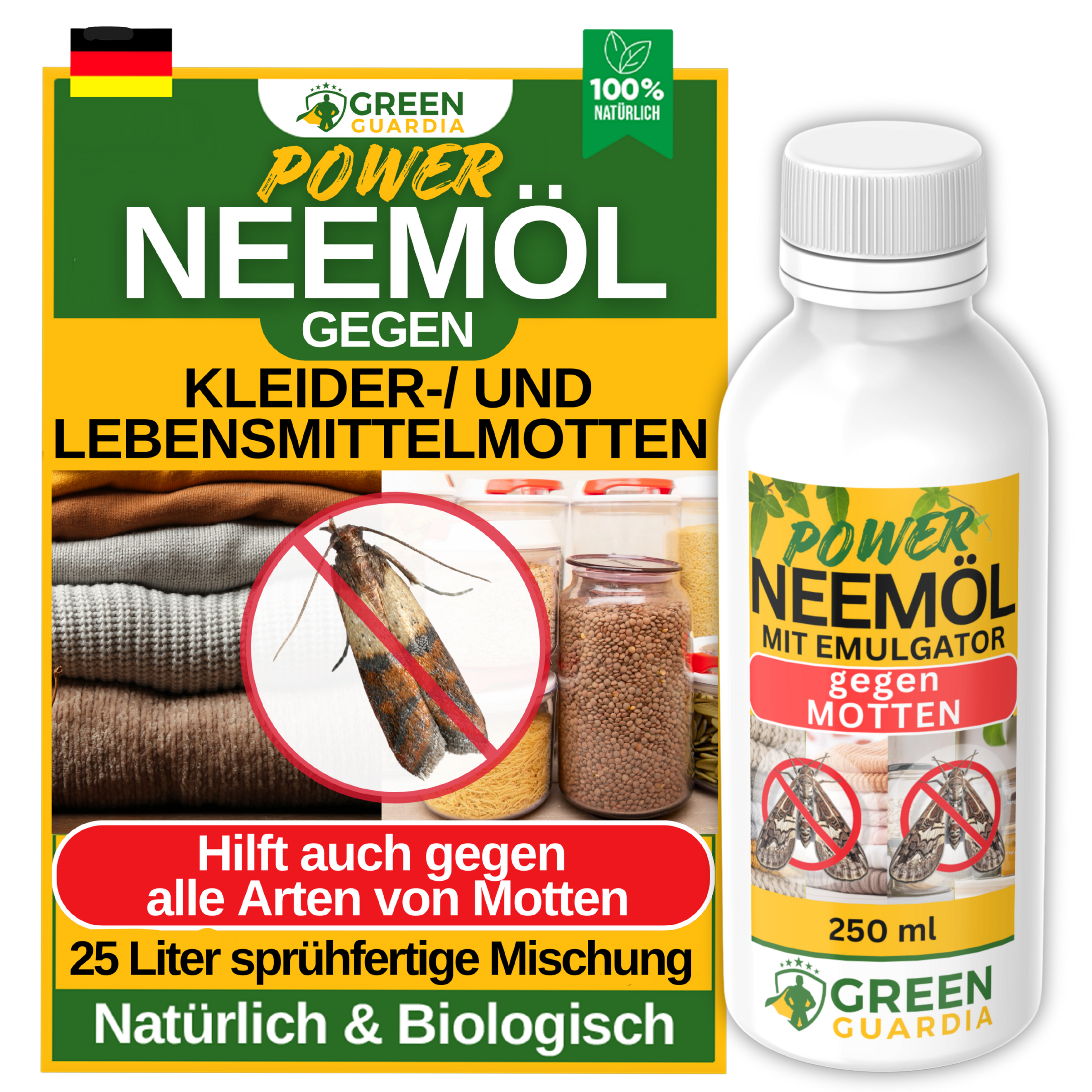 Power Neem-olja mot mat- och klädmalar