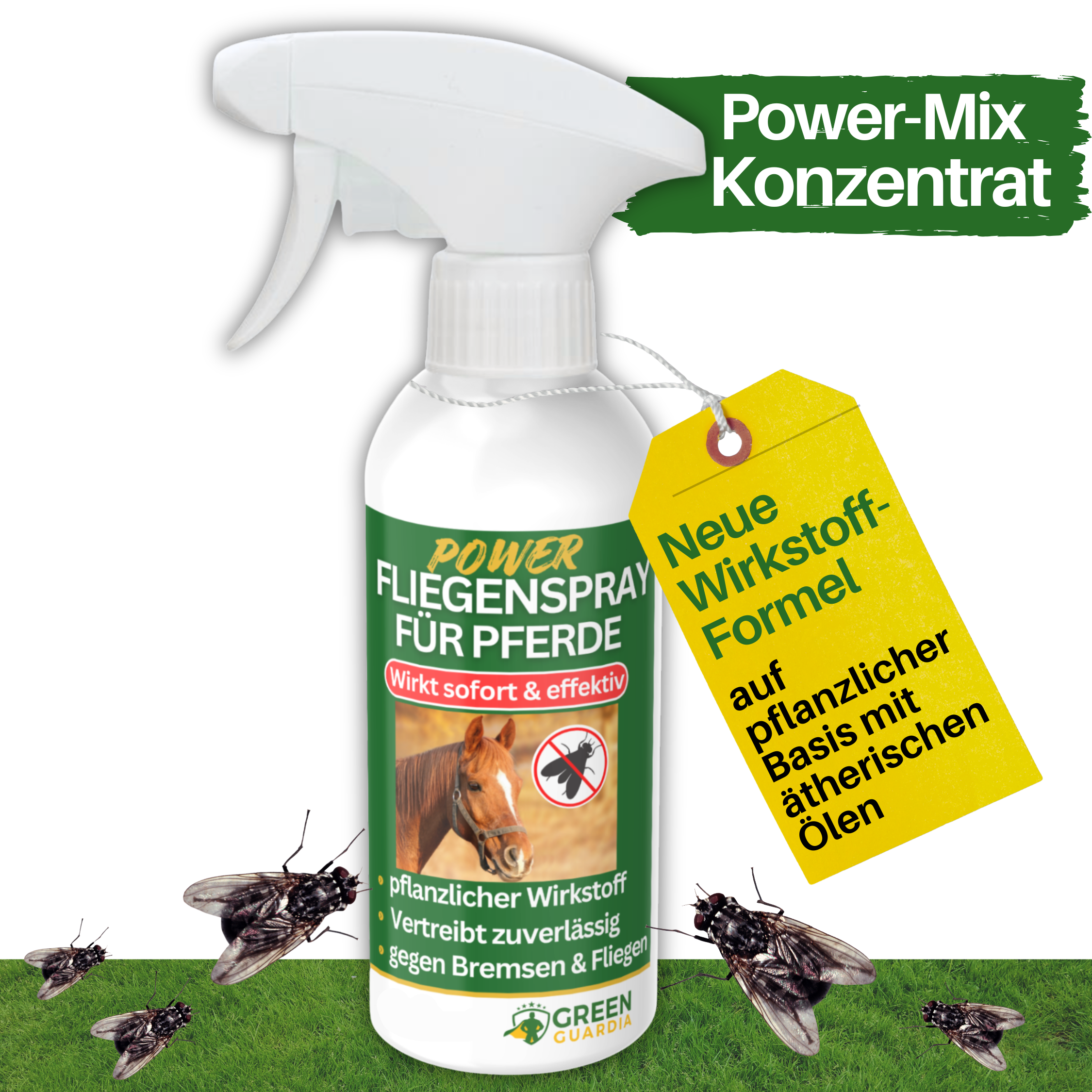 Flugspray/Hästflugavvisande kraftkoncentrat för hästar