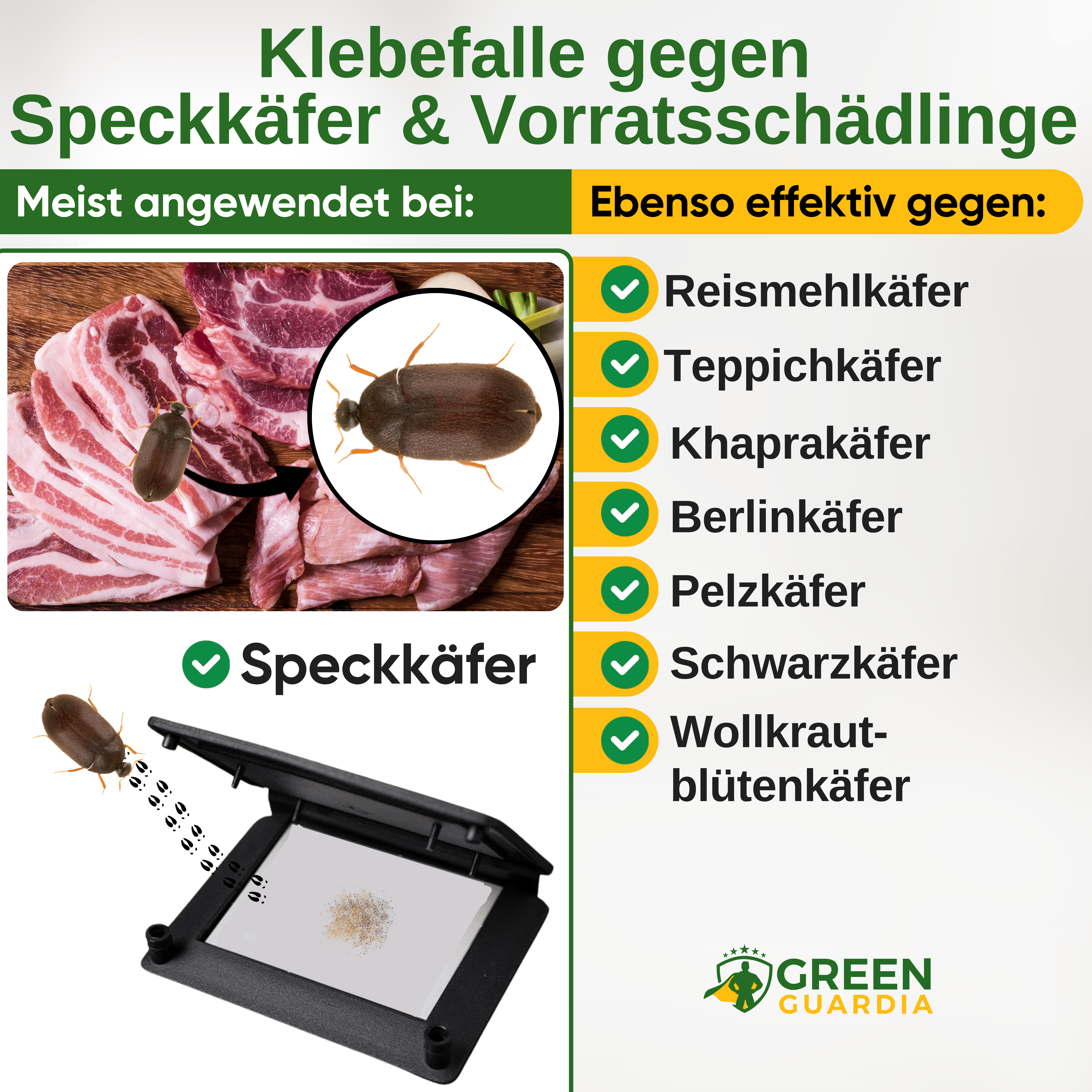 Skalbaggefälla för skafferi med feromonlockmedel