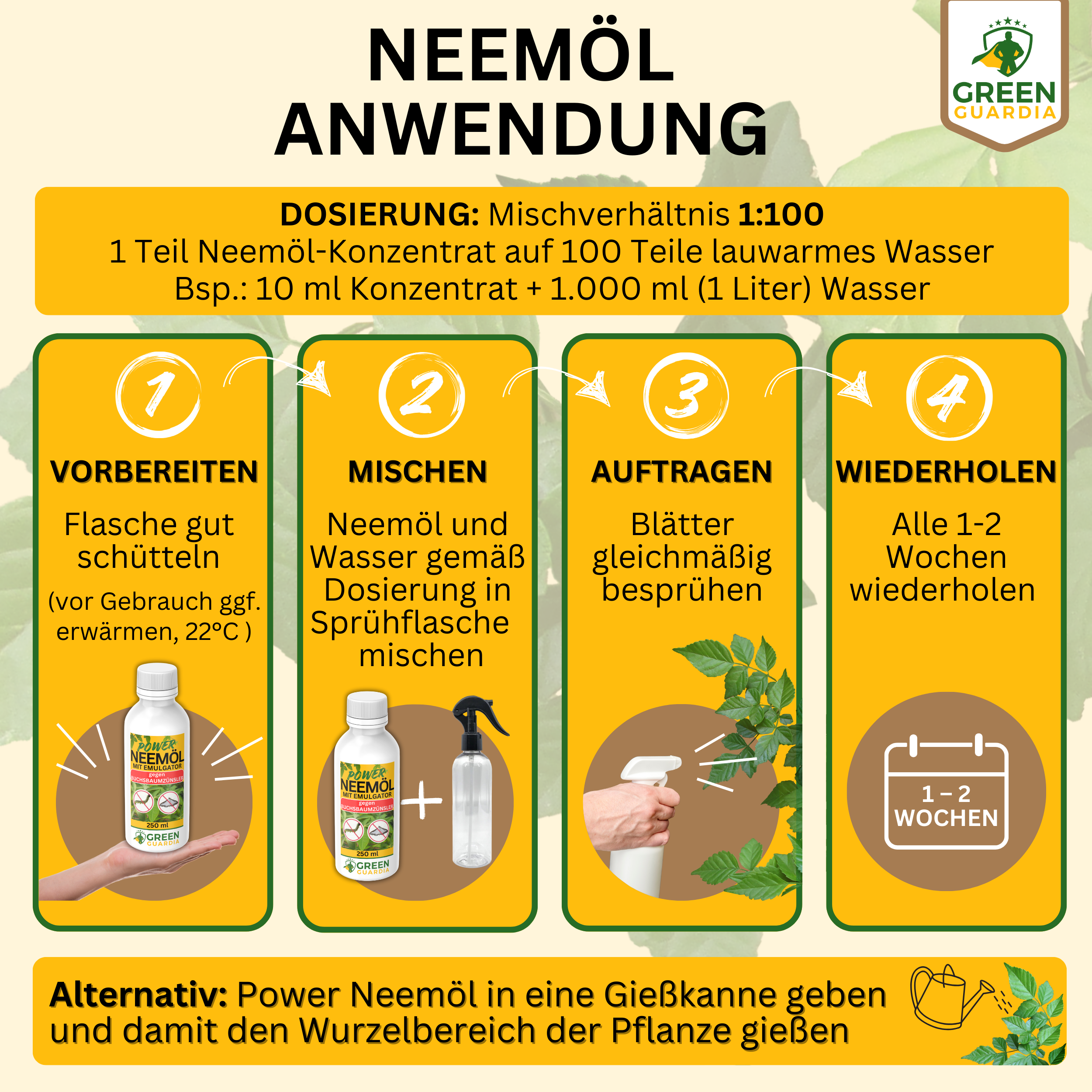Power Neem Oil mot Box Tree Moth