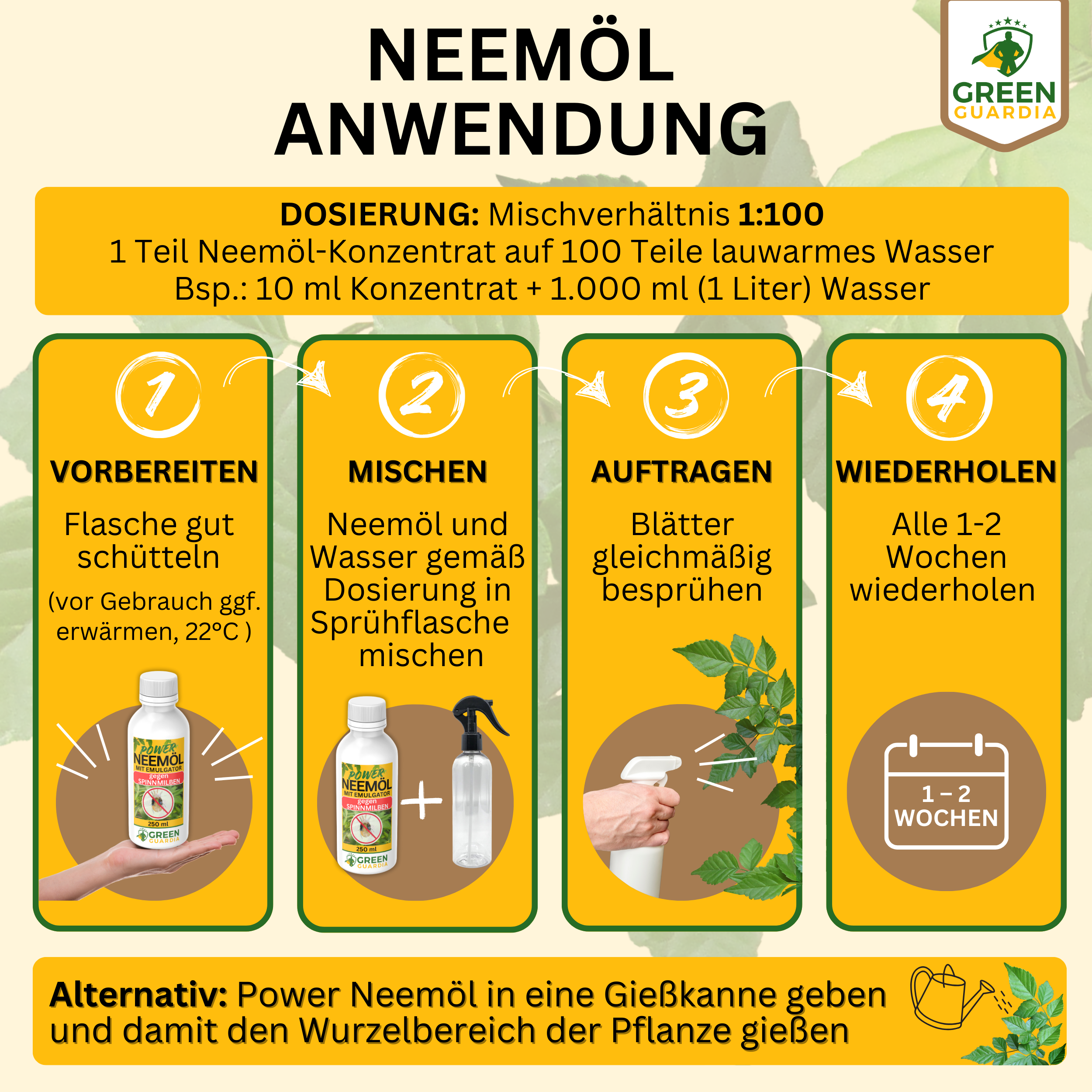 Power Neem-olja mot spinnkvalster