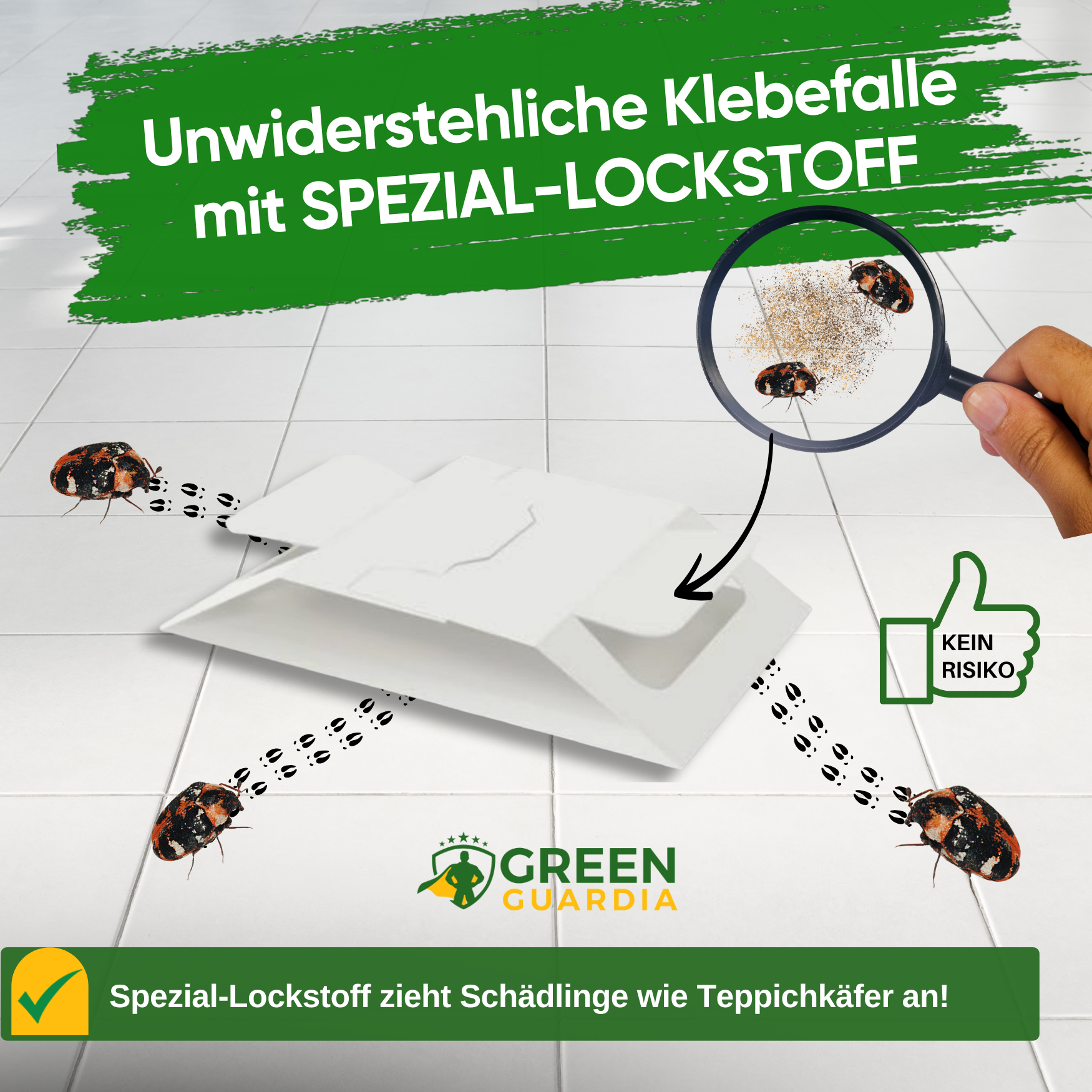 Mattbaggefälla med speciellt lockmedel