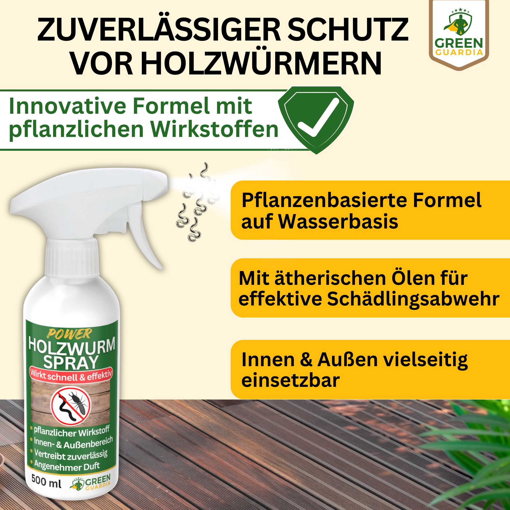 Trämaskavvisande spray med kraftfullt koncentrat