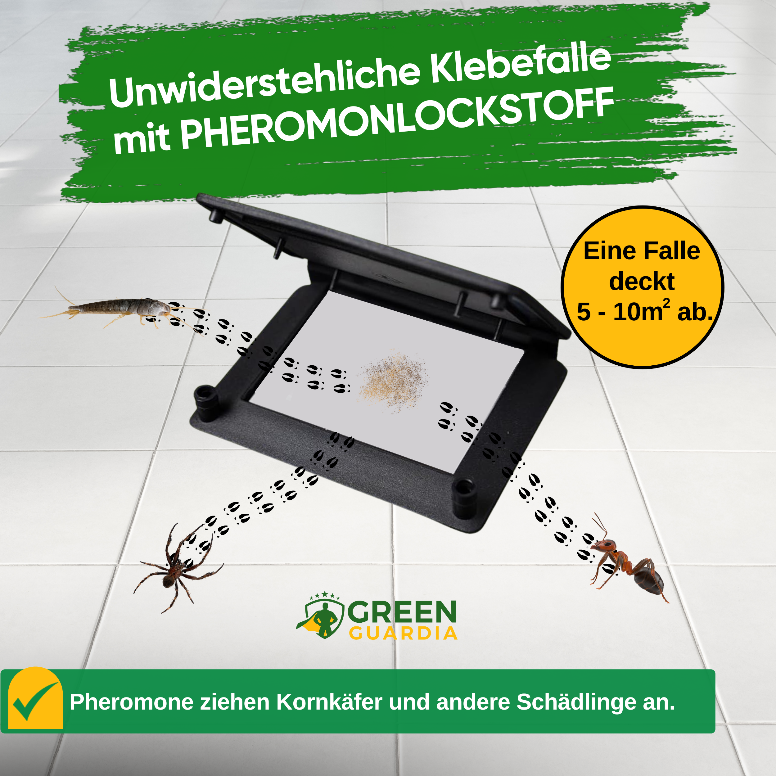 Skadedjurs-/insektsfälla med feromonlockmedel