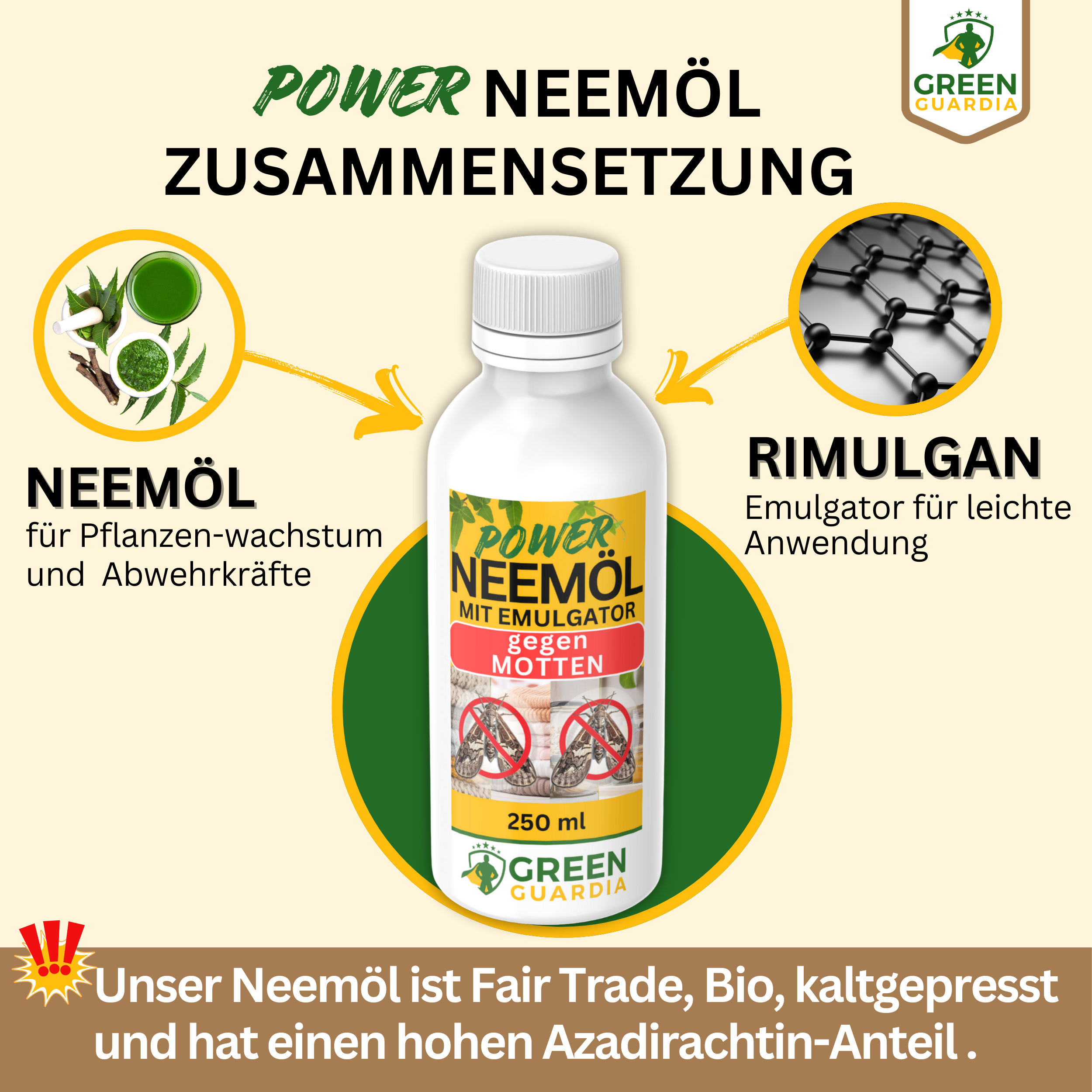 Power Neem-olja mot mat- och klädmalar