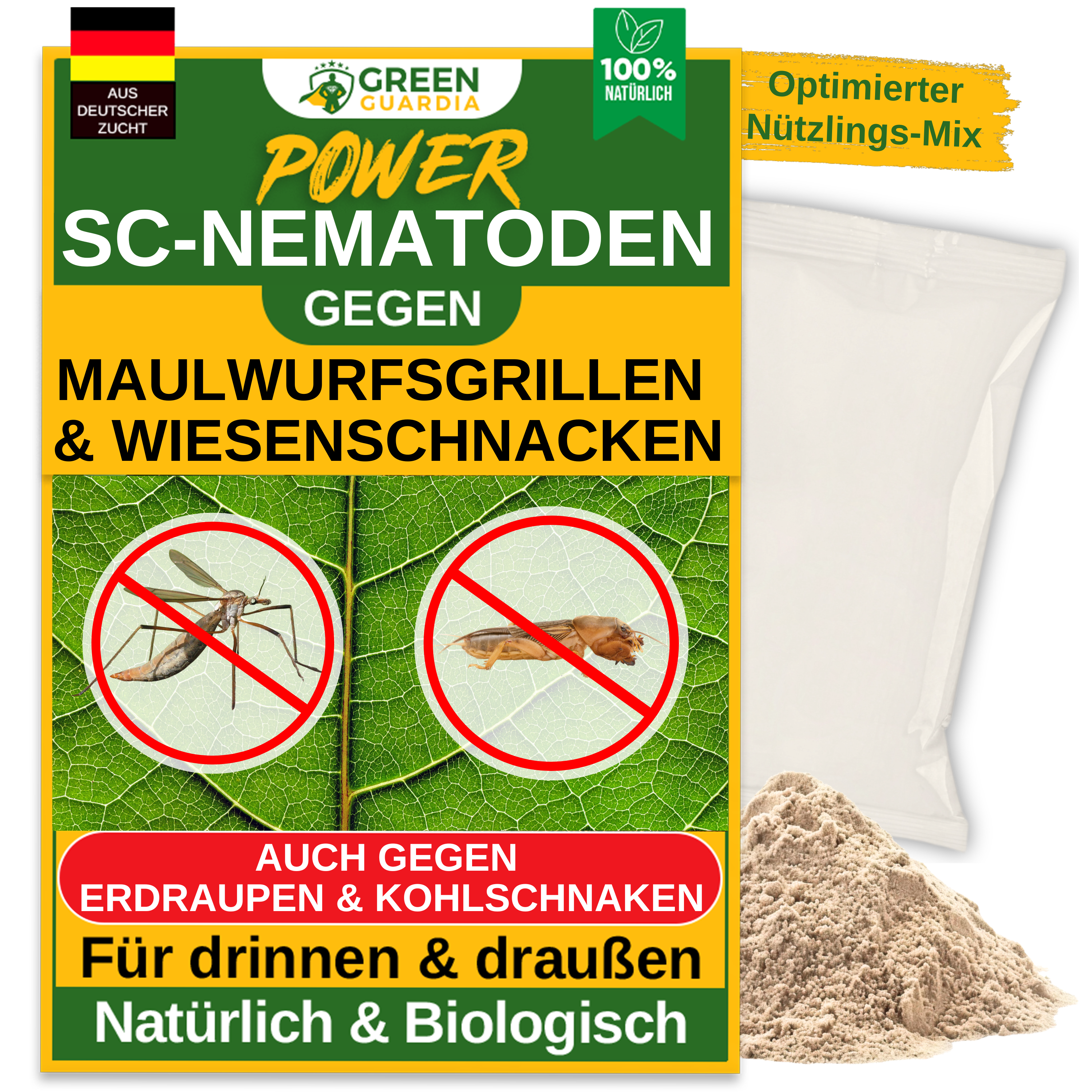 SC-nematoder mot mullvadssyrsor, gräshoppor och snårmaskar