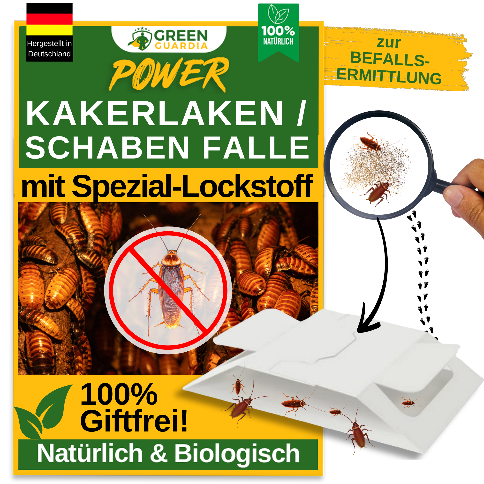 Kackerlacksfälla med speciellt lockmedel