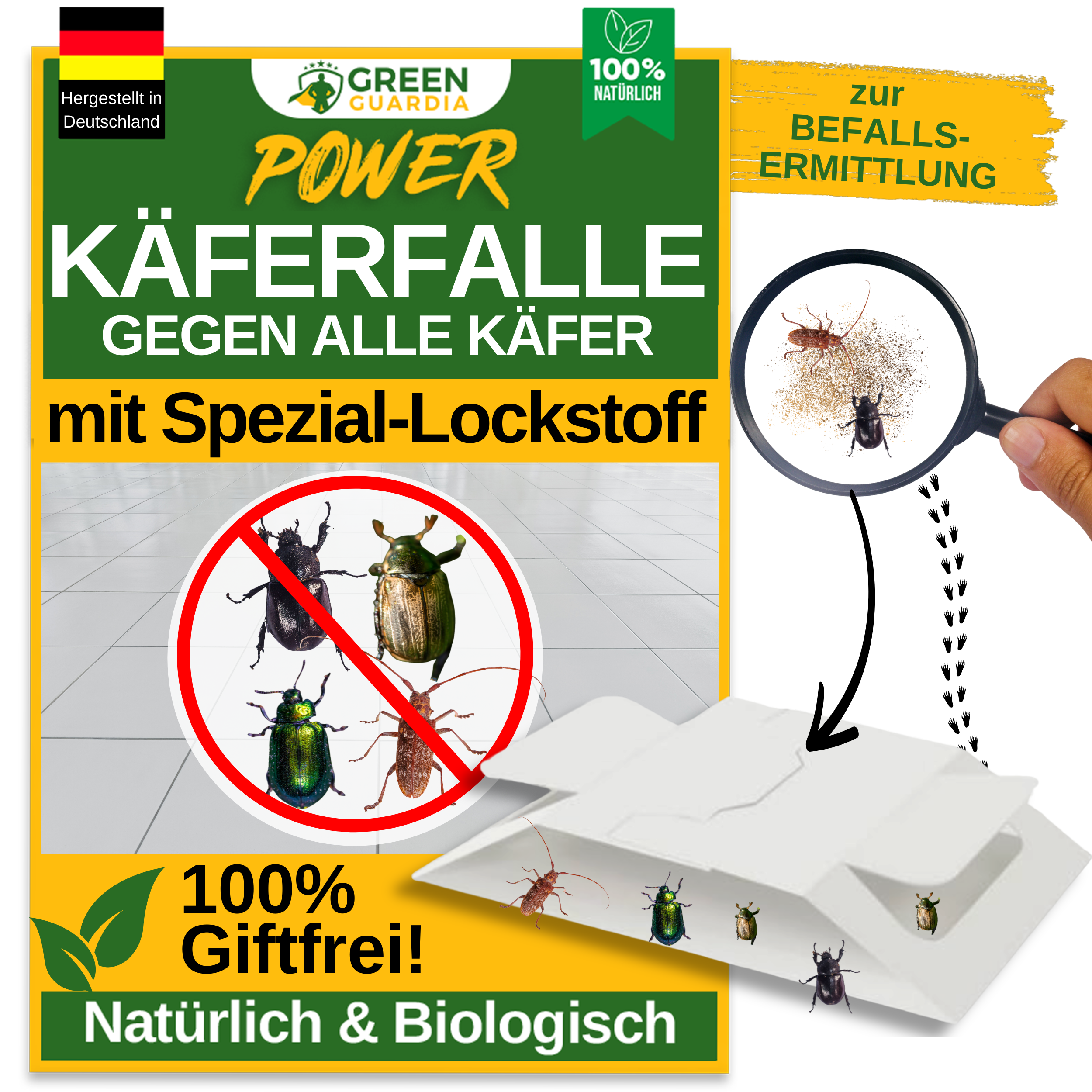 Skalbaggefälla med speciellt lockmedel
