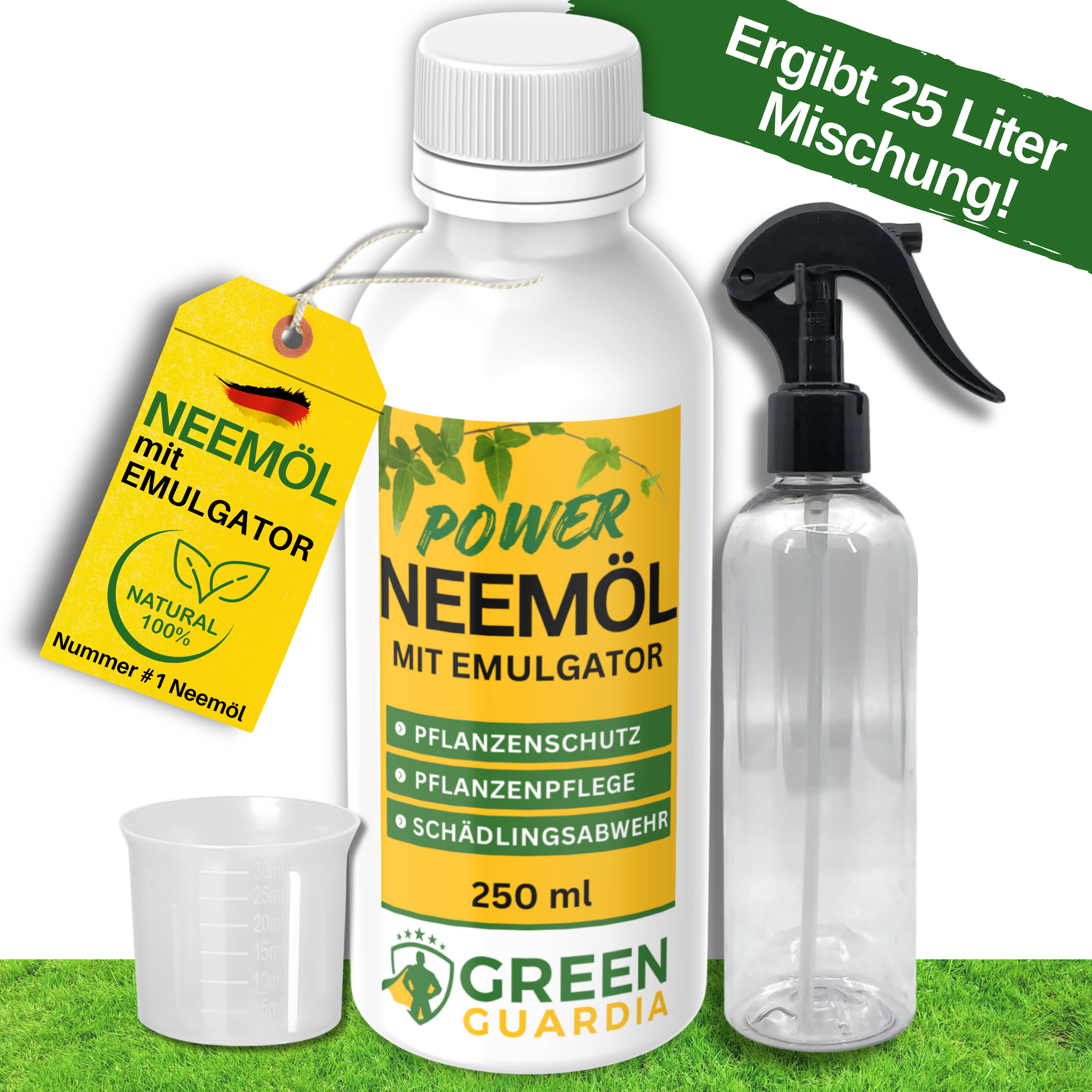 Power Neem-olja med emulgeringsmedel för krukväxter och trädgård