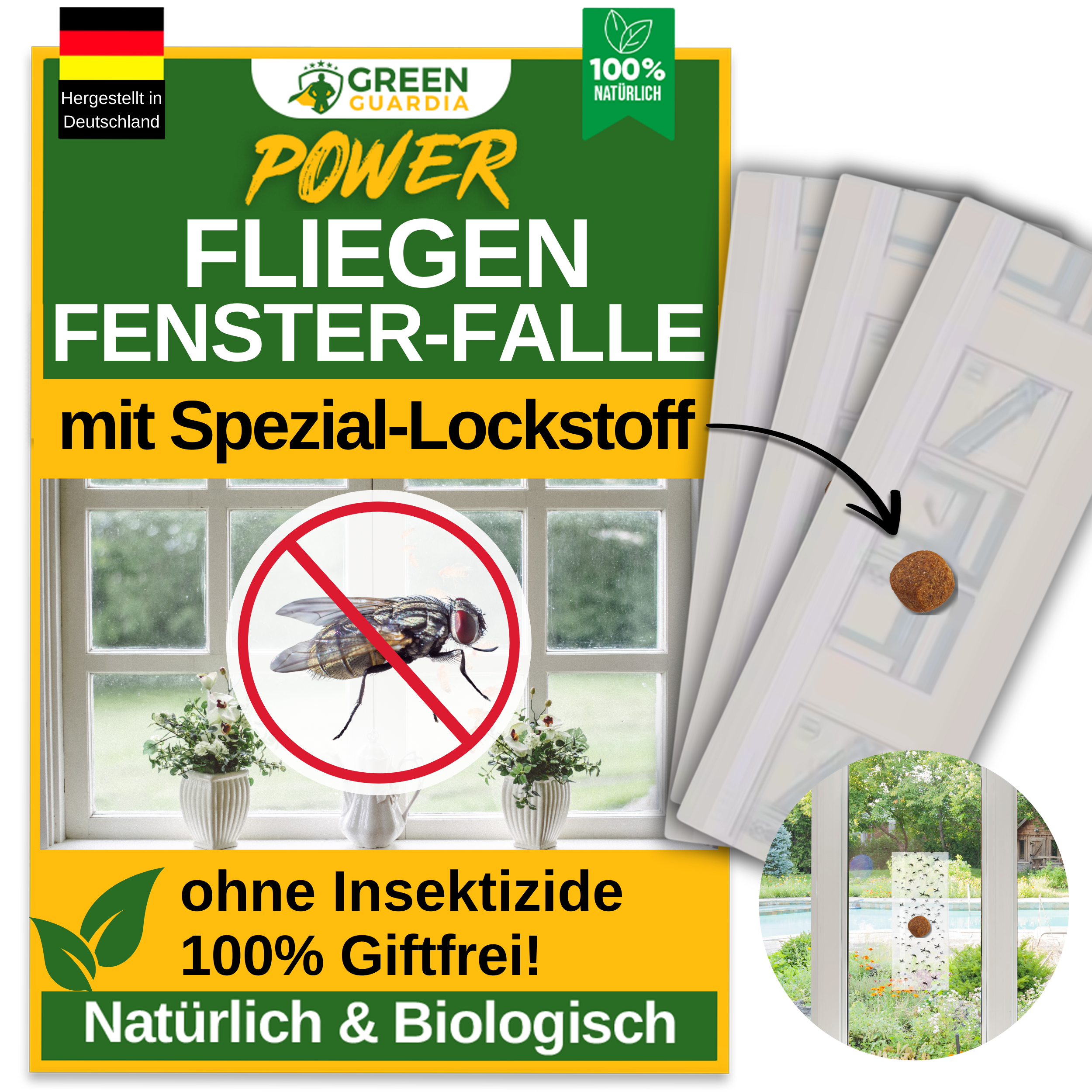 Flugfönsterfälla med speciellt lockmedel