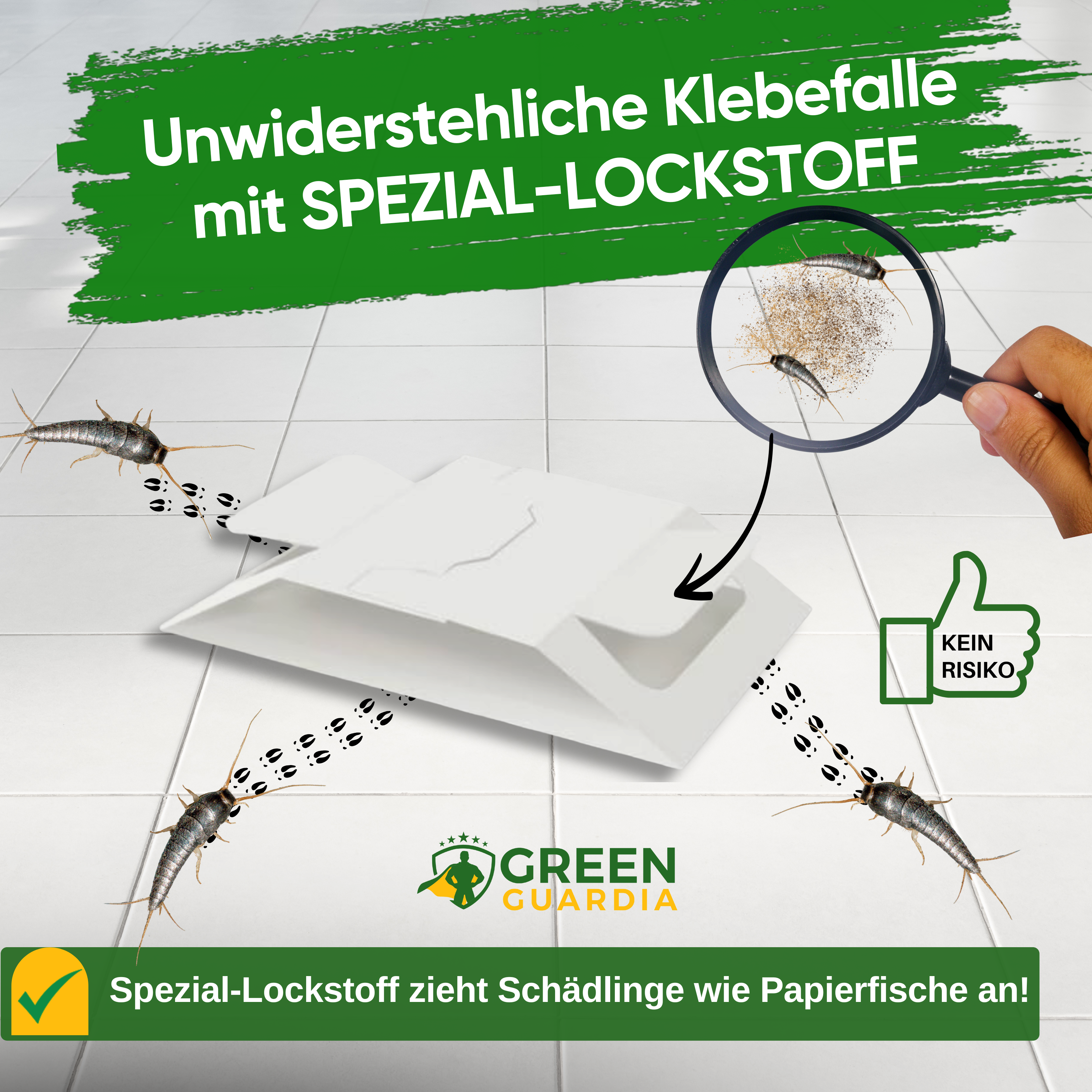 Pappersfiskfälla med speciellt lockmedel