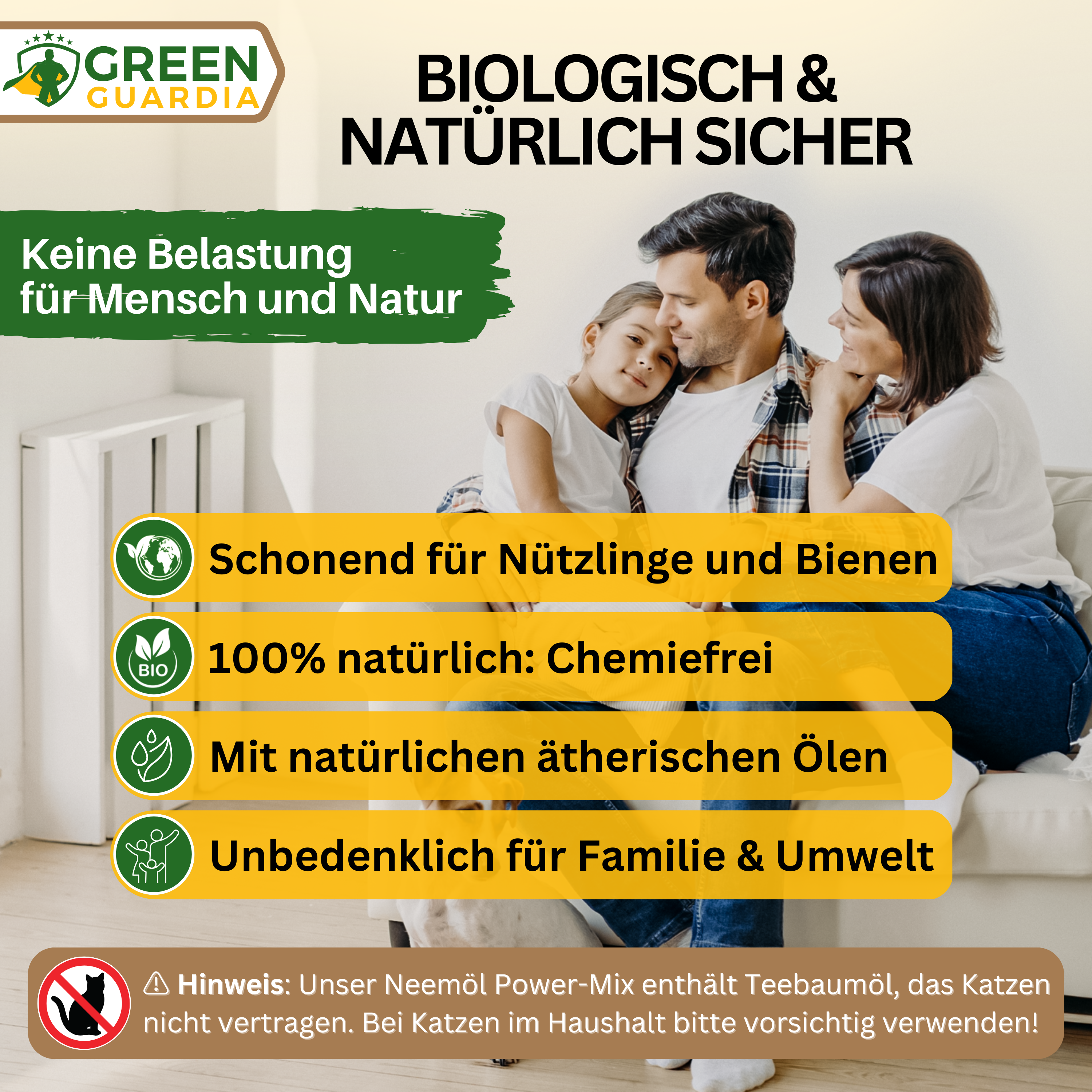 Power Neem-olja med emulgeringsmedel för krukväxter och trädgård